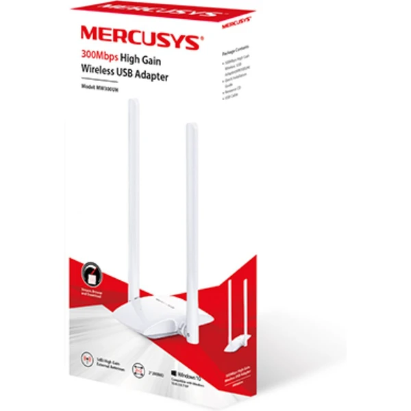 Mercusys MW300UH USB adaptér - Sieťové karty - Obrázok RBR7300401