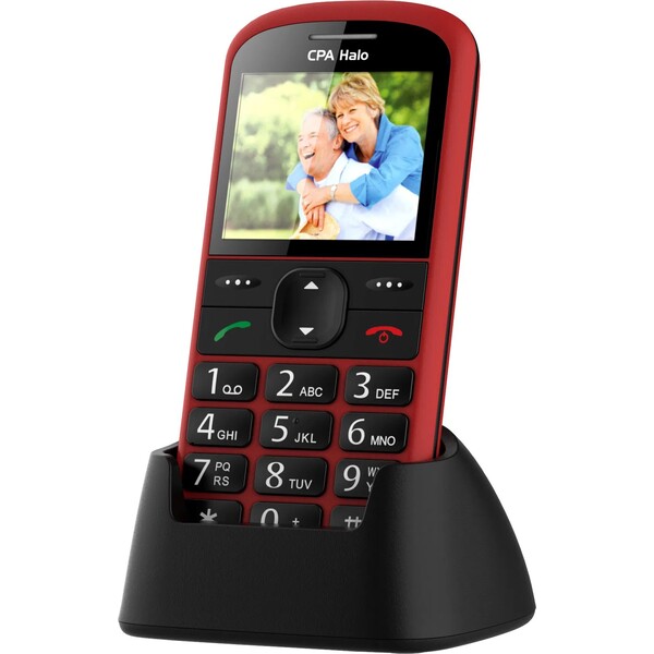 E-shop CPA Halo 21 Senior červený s nabíjacím stojanom