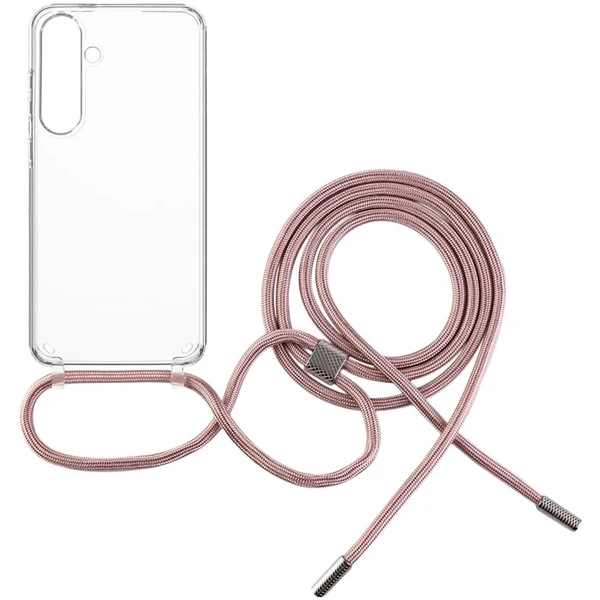 FIXED Pure Neck kryt s ružovou šnúrkou na krk Samsung Galaxy S24+ - Puzdra - Hlavný obrázok