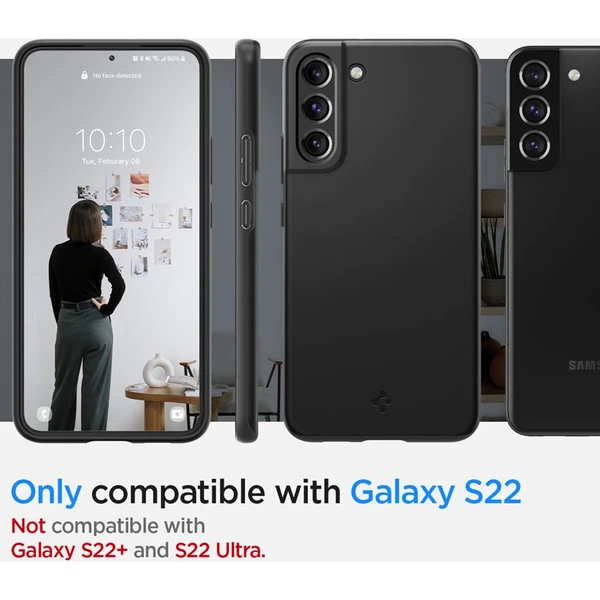 Spigen Thin Fit kryt Samsung Galaxy S22 čierny - Puzdra - Obrázok RE5C100501