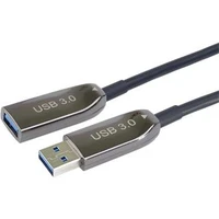 PremiumCord USB-A/USB-A predlžovací optický kábel 30m čierny - Káble a redukcie