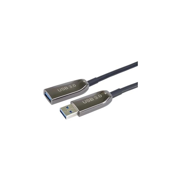 PremiumCord USB-A/USB-A predlžovací optický kábel 30m čierny - Káble a redukcie - Hlavný obrázok