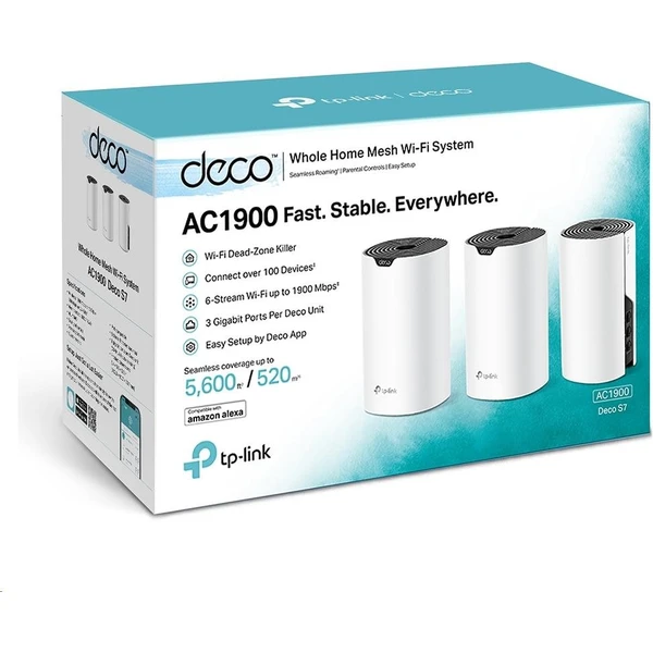 TP-Link Deco S7 mesh systém 3ks biely - Mesh systémy - Obrázok RECI300401