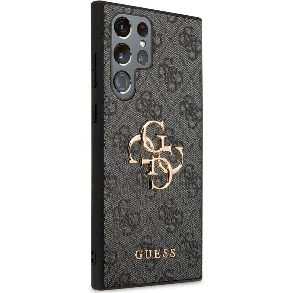 Guess PU 4G Metal Logo kryt Samsung Galaxy S23 Ultra sivý - Puzdra - Obrázok REIL300401