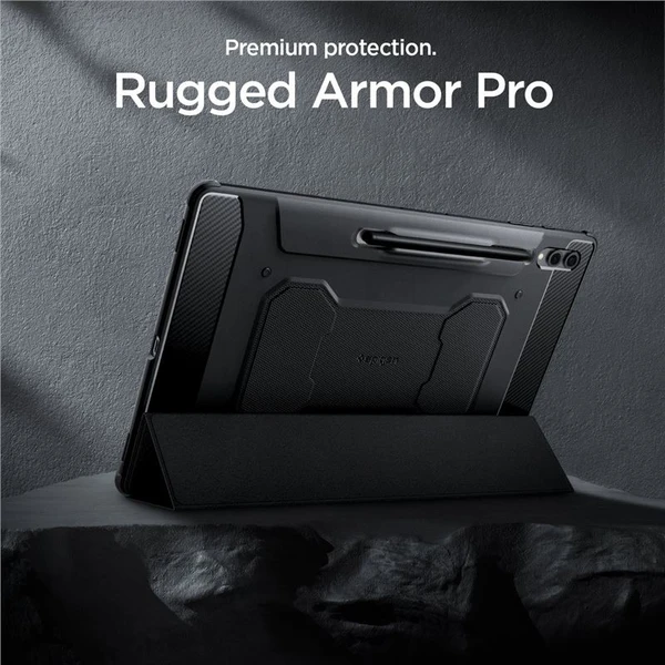 Spigen Rugged Armor Pro kryt Samsung Galaxy Tab S10 Ultra/S9 Ultra/S8 Ultra čierny - Puzdra - Obrázok REN5000701