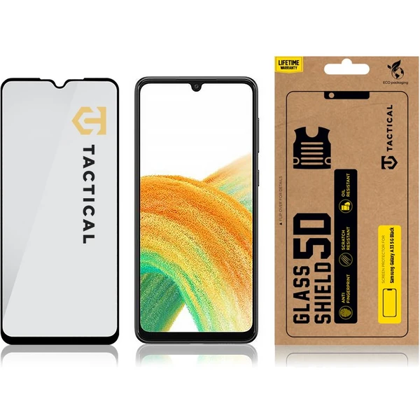 Tactical Glass Shield 5D sklo pre Samsung Galaxy A33 5G čierne - Ochranné fólie a sklo - Obrázok REYQ100501