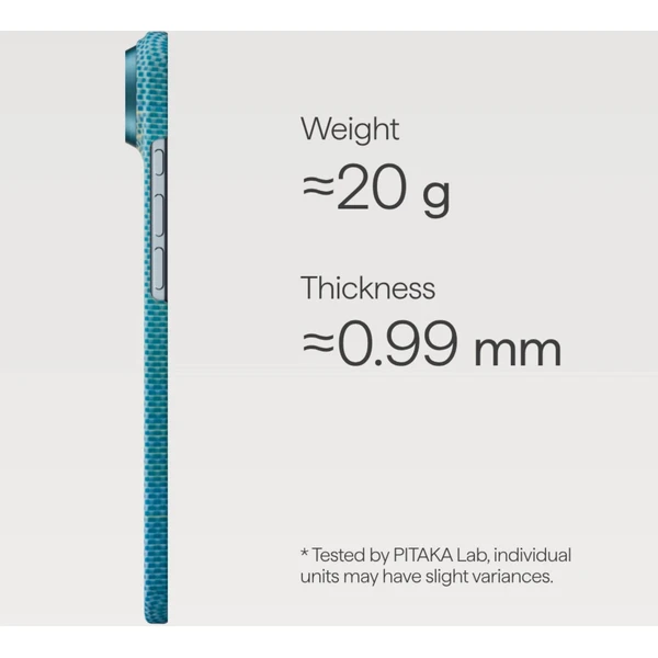 Pitaka Ultra-Slim Case MagSafe kryt iPhone Air Lucid Blue - Puzdra - Obrázok RF8K000K01