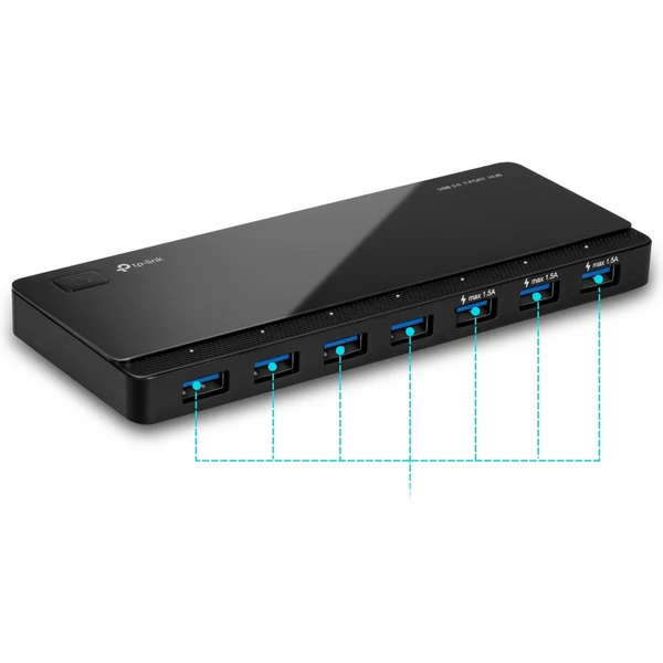 TP-Link UH700 HUB 7v1, čierny - USB huby - Obrázok RFGFF00101