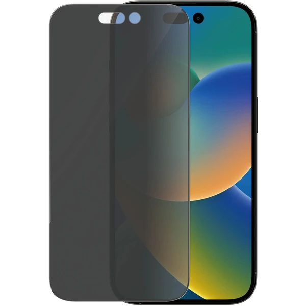 PanzerGlass™ Ultra-Wide Fit Privacy iPhone 14 Pro s inštalačným rámčekom - Ochranné fólie a sklo - Hlavný obrázok