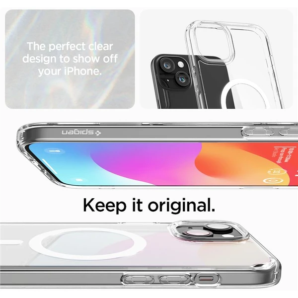 Spigen Ultra Hybrid MagFit kryt iPhone 15 biely - Puzdra - Obrázok RGS8000601