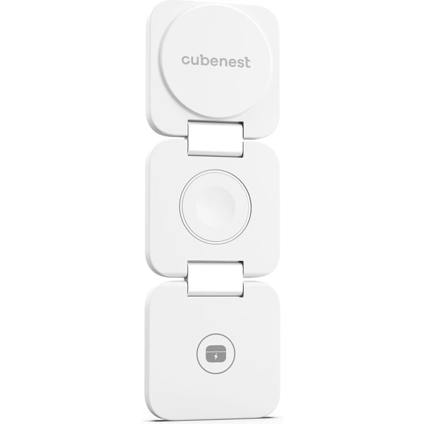 CubeNest E310 Fold 3v1 magnetická bezdrôtová nabíjačka biela - Nabíjačky - Obrázok RH90000L01