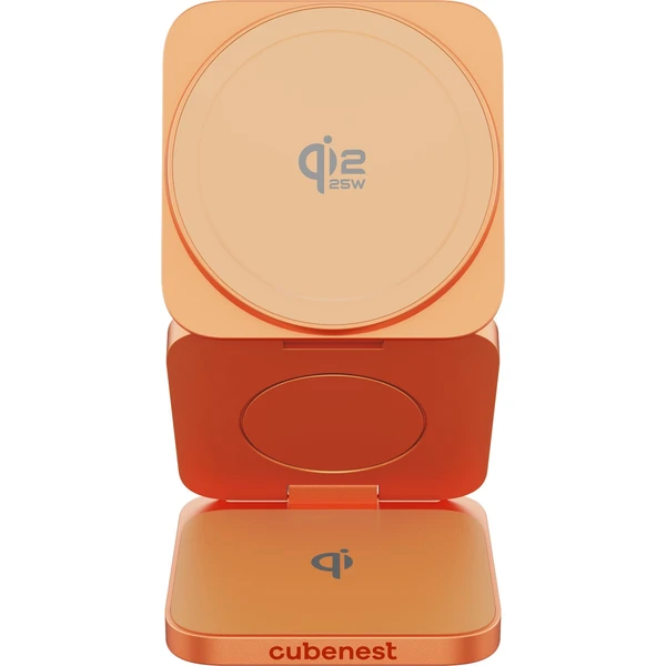 Cubenest SQ312 Ultra Qi2.2 (MagSafe) 3v1 nabíjačka (35W) oranžová (Limited Edition) - Nabíjačky - Obrázok RH9L000K01