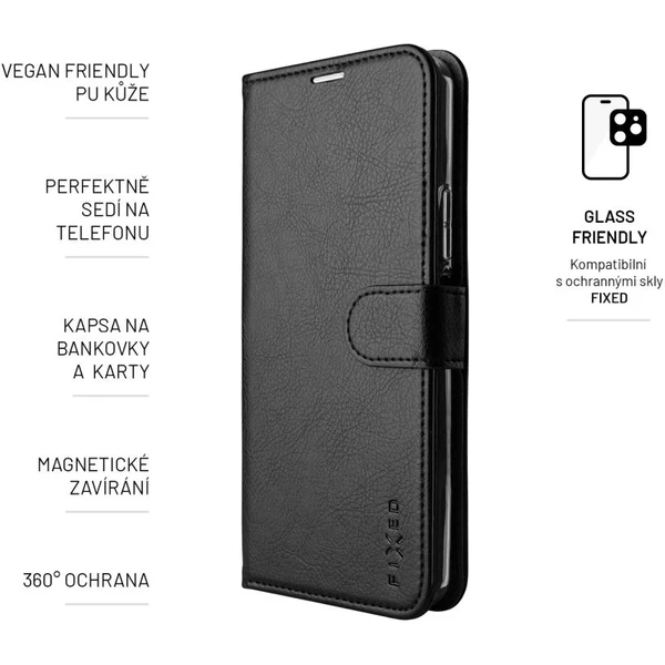 FIXED Opus flip púzdro Motorola Moto G84 čierne - Puzdra - Obrázok RHM0000J01