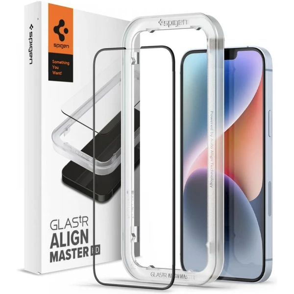 Spigen Glass tR AlignMaster HD tvrdené sklo iPhone 14/13 Pro/13 - Ochranné fólie a sklo - Hlavný obrázok