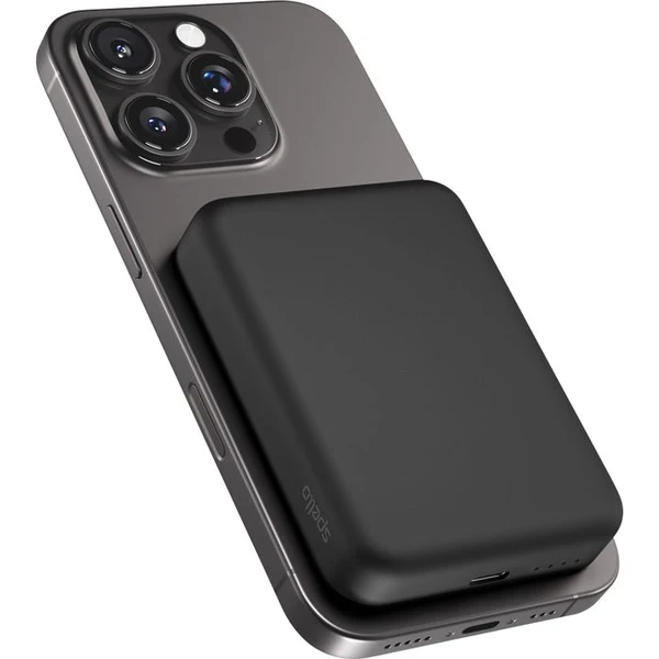 Spello ForcePack 5000mAh magnetická bezdrôtová powerbanka čierna - Powerbanky - Obrázok RHPD000K01