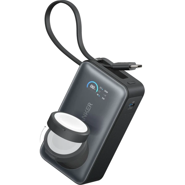 Anker MagGo powerbanka pre Apple Watch (10000mAh) 35W s káblom USB-C čierna - Powerbanky - Hlavný obrázok