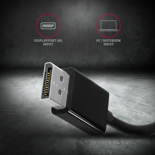 AXAGON DisplayPort/VGA redukcia 0,2m čierna - Káble a redukcie - Obrázok RJ7HF00101