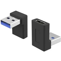 PremiumCord USB-C/USB-A redukcia so zahnutým konektorom čierna - Káble a redukcie
