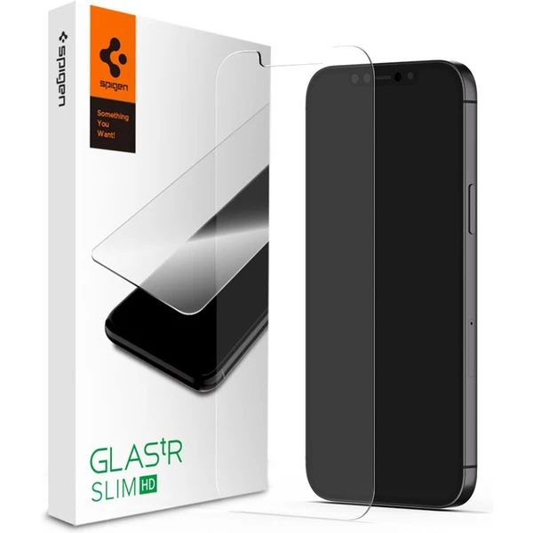 Spigen Glas tR Slim HD tvrdené sklo iPhone 12 mini číre - Ochranné fólie a sklo - Hlavný obrázok