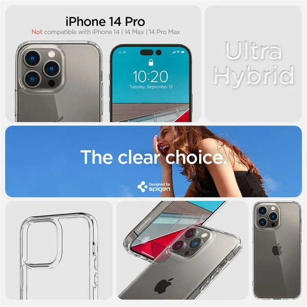 Spigen Ultra Hybrid kryt iPhone 14 Pre číry - Puzdra - Obrázok RM0H300401
