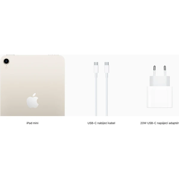 Apple iPad mini 256GB Wi-Fi hviezdne biely (2021) (Kategória C) - Tablety - Obrázok RMS5300401