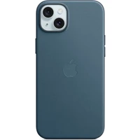 Kryt z tkaniny FineWoven s MagSafe na iPhone 15 Plus tichomorsky modrý - Puzdra