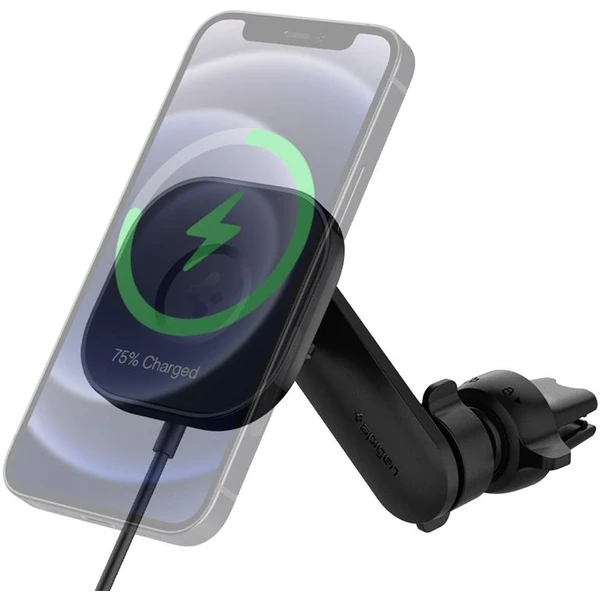 Spigen OneTap MagSafe Car Mount (ITS12W) držiak do auta čierny - Držiaky - Obrázok RNK0000N01