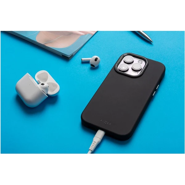 FIXED MagFlow s podporou Magsafe Apple iPhone 15 Pro Max čierny - Puzdra - Obrázok RNKS100501