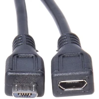 PremiumCord MicroUSB/MicroUSB predlžovací kábel 5m čierny - Káble a redukcie