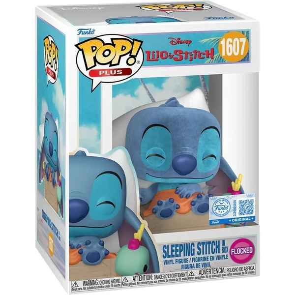 Funko POP! #1607 Plus: Lilo & Stitch - Sleeping Stitch in Box (Flocked) - Funko POP! - Obrázok RO0J000K01