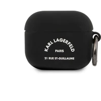Karl Lagerfeld Rue St Guillaume silikónové púzdro pre Airpods 3 čierne - Puzdra