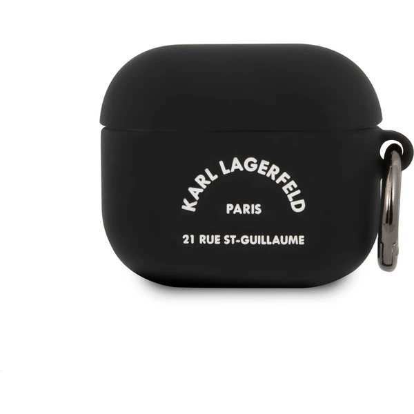 Karl Lagerfeld Rue St Guillaume silikónové púzdro pre Airpods 3 čierne - Puzdra - Hlavný obrázok