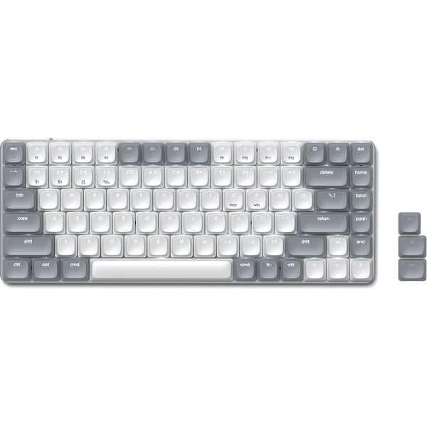 E-shop Satechi SM1 Slim mechanická bezdrôtová Bluetooth podsvietená klávesnica šedá/biela