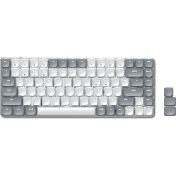 Satechi SM1 Slim mechanická bezdrôtová Bluetooth podsvietená klávesnica šedá/biela - Klávesnice - Hlavný obrázok