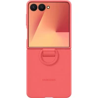 Samsung Ring Silicone Case ochranný kryt Galaxy Z Flip7 červený - Puzdra