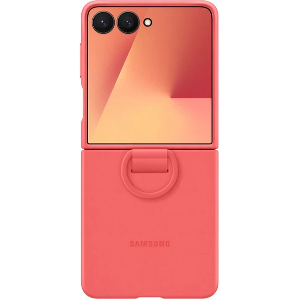 Samsung Ring Silicone Case ochranný kryt Galaxy Z Flip7 červený - Puzdra - Hlavný obrázok