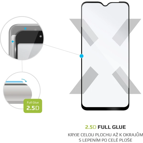 FIXED 2,5D Full-Cover tvrdené  - Ochranné fólie a sklo - Obrázok RPZD300401