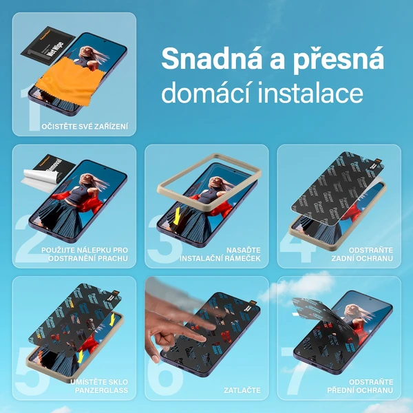 PanzerGlass Privacy Samsung Galaxy S24+/S25+ s inštalačným rámčekom - Ochranné fólie a sklo - Obrázok RQ51000P01