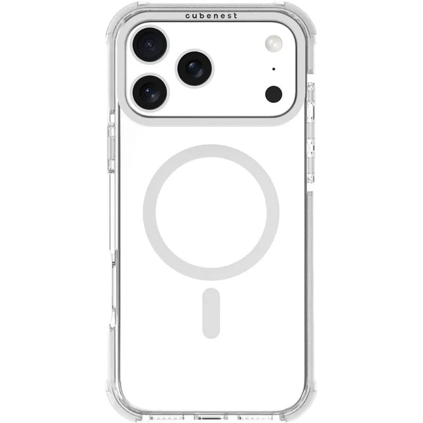 Cubenest MagPro Strong Guard MagSafe kryt iPhone 17 Pro Max biely - Puzdra - Obrázok RQBK000K01