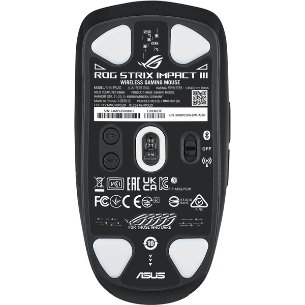 ROG STRIX IMPACT III bezdrôtová herná myš čierna - Myši - Obrázok RQS5000N01