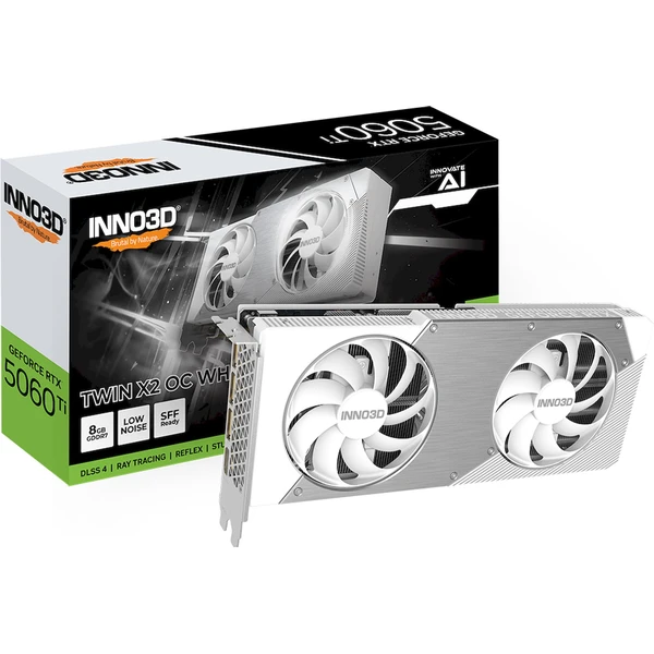INNO3D NVIDIA GeForce RTX 5060 Ti Twin X2 OC WHITE 8GB GDDR7 - Grafické karty - Obrázok RQWH000K01