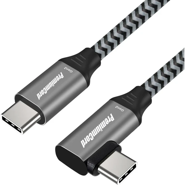 PremiumCord USB-C/USB-C napájací kábel 100W 1m čierny/sivý - Káble a redukcie - Hlavný obrázok