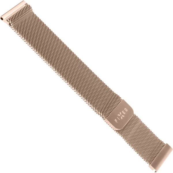 FIXED Mesh Strap sieťovaný nerezový remienok (22mm) ružovo zlatý - Remienky - Hlavný obrázok
