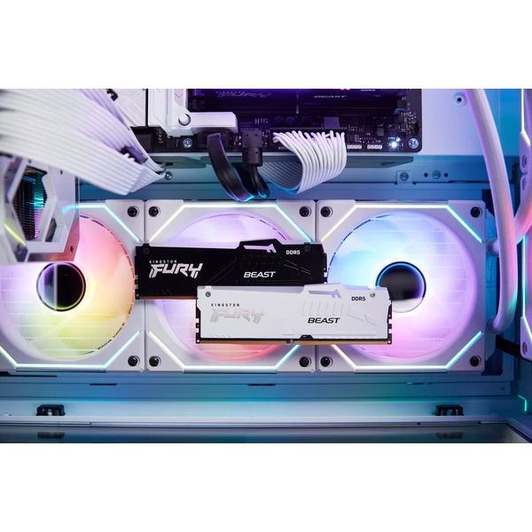 Kingston FURY Beast White RGB DDR5 64GB 5600MT/s CL40 DIMM (2x32GB) XMP - Operačné pamäte - Obrázok RRWN100501