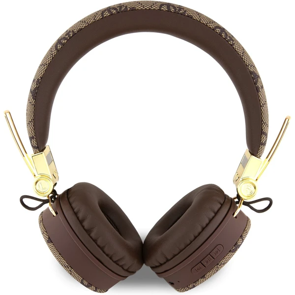 Guess PU Leather 4G Metal Logo BT5.3 Stereo Headphone hnedé - Slúchadlá - Obrázok RT72000N01