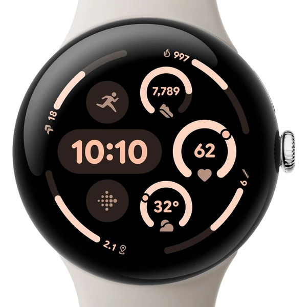 Google Pixel Watch 3 45mm strieborná - Inteligentné hodinky - Obrázok RTG7000P01