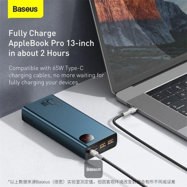 Baseus Adaman Metal 20000mAh, 65W modrá - Powerbanky - Obrázok RTHL000K01