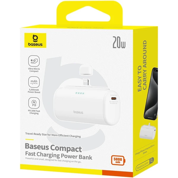 Baseus Compact powerbanka 5000mAh biela - Powerbanky - Obrázok RTTL000K01