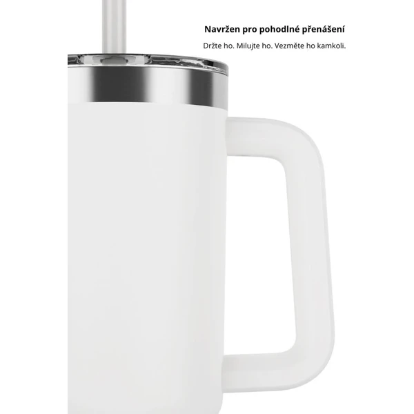 HidrateSpark PRO 2 Tumbler šikovný hrnček, 887 ml biely - Inteligentné fľaše - Obrázok RV2H000K01