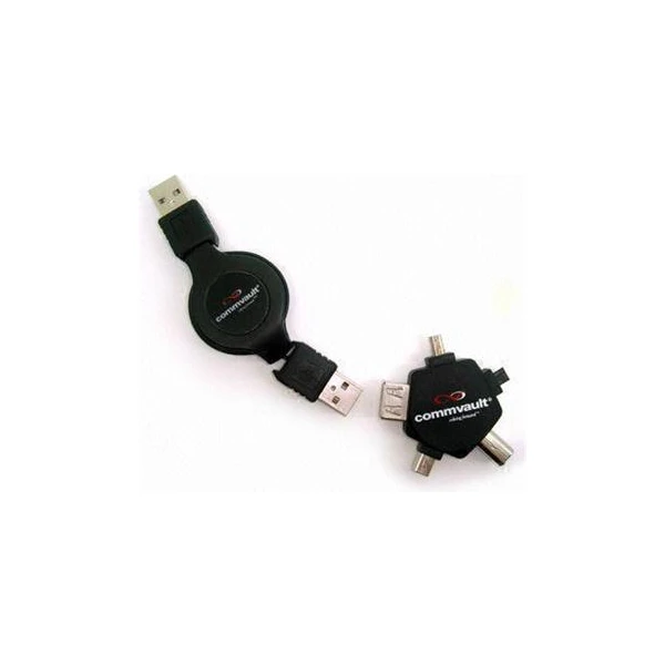 PremiumCord USB-A 5v1 redukcia čierna - Káble a redukcie - Hlavný obrázok